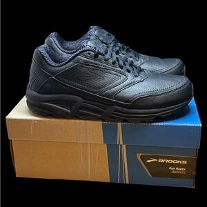 Size 8 - BROOKS ADDICTION WALKER NARROW BLACK  SHOES MENS 110039 1B 001